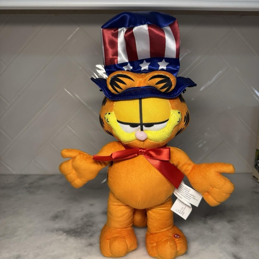 Garfield Patriotic Uncle Sam Animated Dancing Plush 16" NWT - Picture 2 of 5